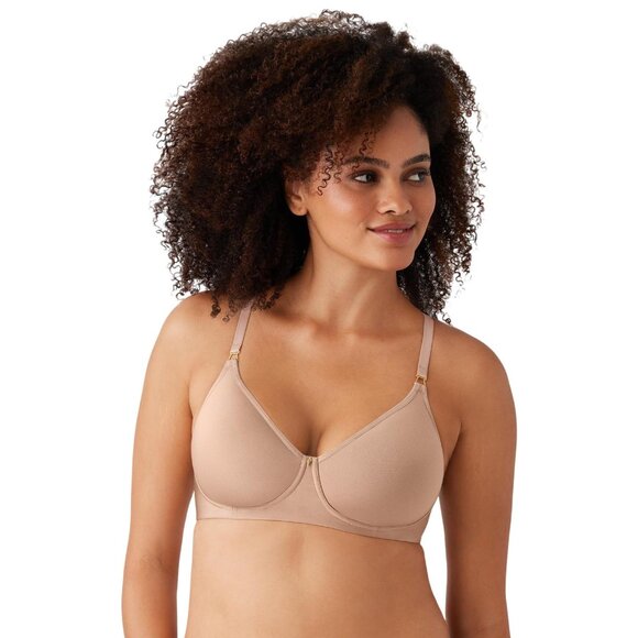 NWT Wacoal Womens Simply Done Seamless Wire Free T-Shirt Bra Beige Brown 38DDD